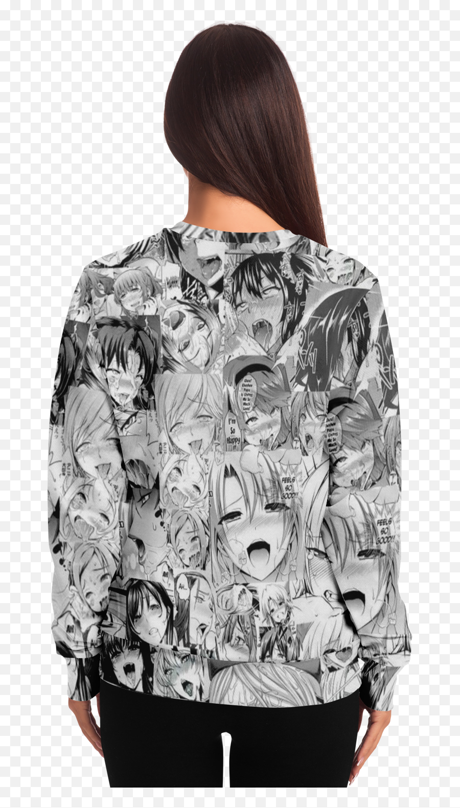 Rias Hentai Aop Sweatshirt U2013 Ecchi Hunters Emoji,Fleece By The Yard With Emoji