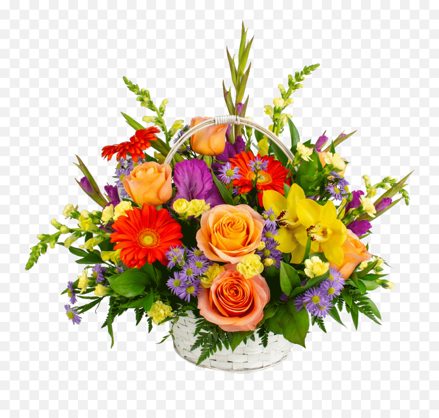 Basket Of Beauty Bouquet Emoji,Tropical Flower Emoticon