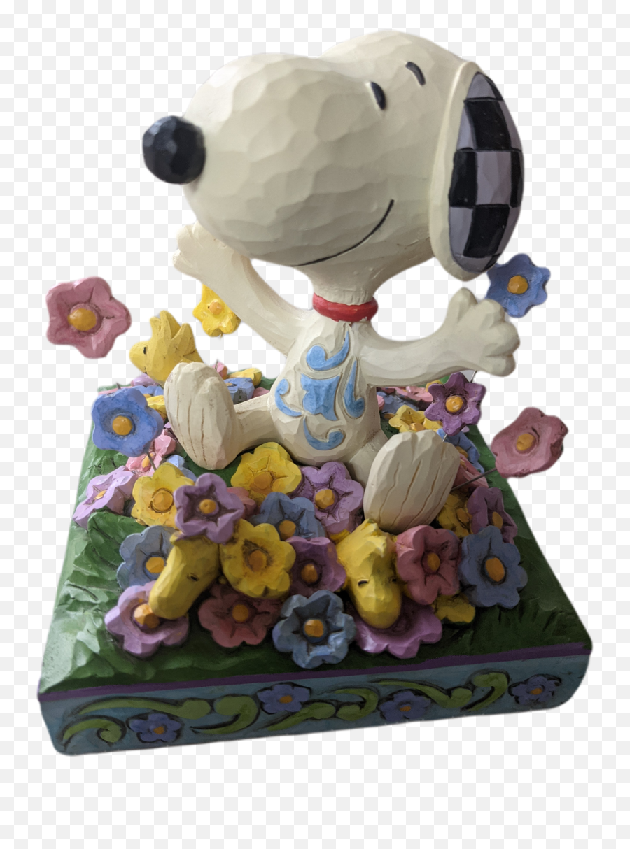 Peanuts By Jim Shore Snoopy In Flowers Emoji,Snoopy Snow Emoticons