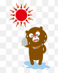 Bear Is Hot And Sweaty Clipart Free Download Transparent Emoji,Sweating Hot Emoji