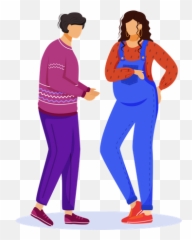 Premium Young Man Caring His Pregnant Wife 3d Illustration Emoji,Is There An Emoji Of A Pregnant Man
