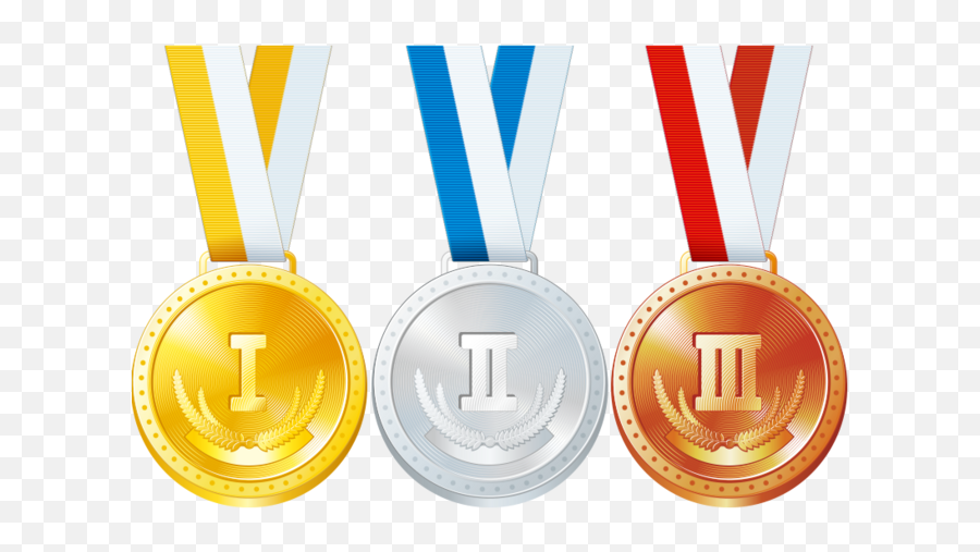Gold Medal Silver Medal Bronze Medal - Gold Silver And Bronze Medals Clipart Emoji,Gold Medal Emoji