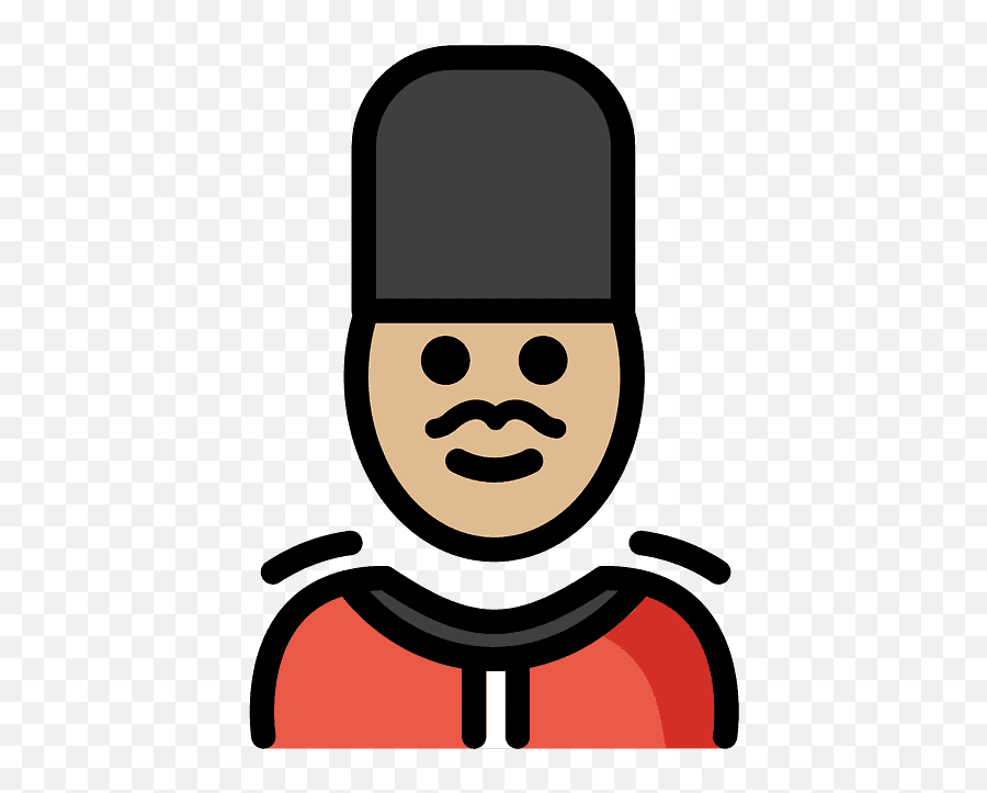 Man Guard Emoji Clipart - Human Skin Color,Guard Emoji