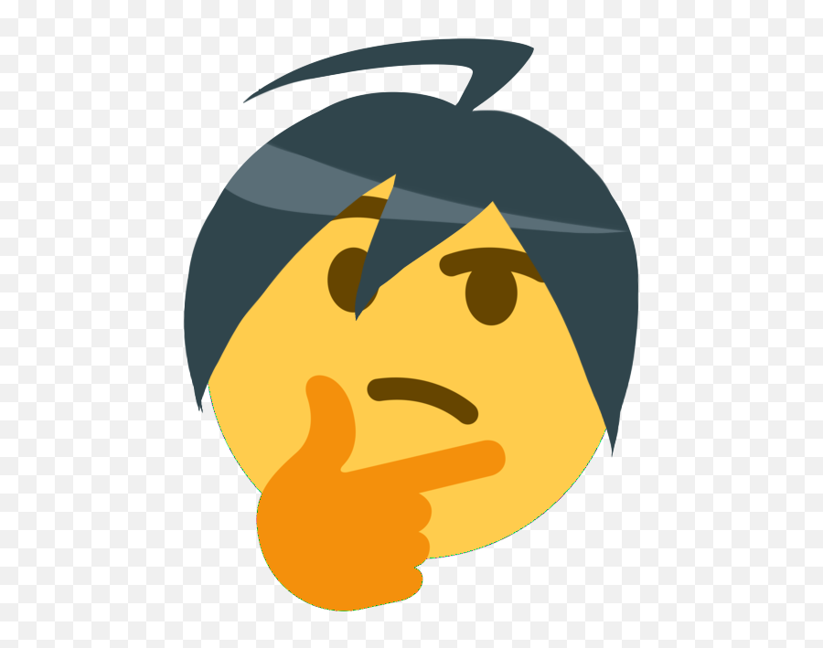 Download Hd Shrugging Source - Thinking Emoji Meme Transparent Danganronpa Discord Emojis,Shrug Emoji