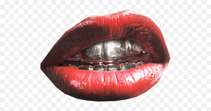 Red Lips Gold Teeth Psd Official Psds - Gold Tooth Smile Png Emoji,Red Lip Emoji