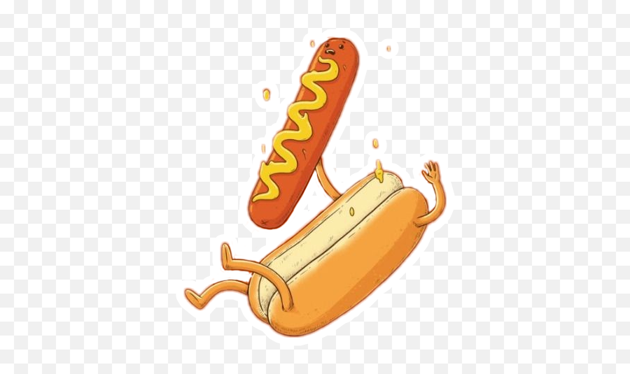 Hotdog Sticker By M - Dodger Dog Emoji,Hotdog Emoji