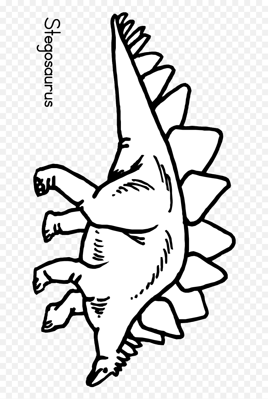 Plate Clipart Coloring Page Plate Coloring Page Transparent - Dinosaur Colouring In Easy Stegosaurus Emoji,Emoji Color Sheet
