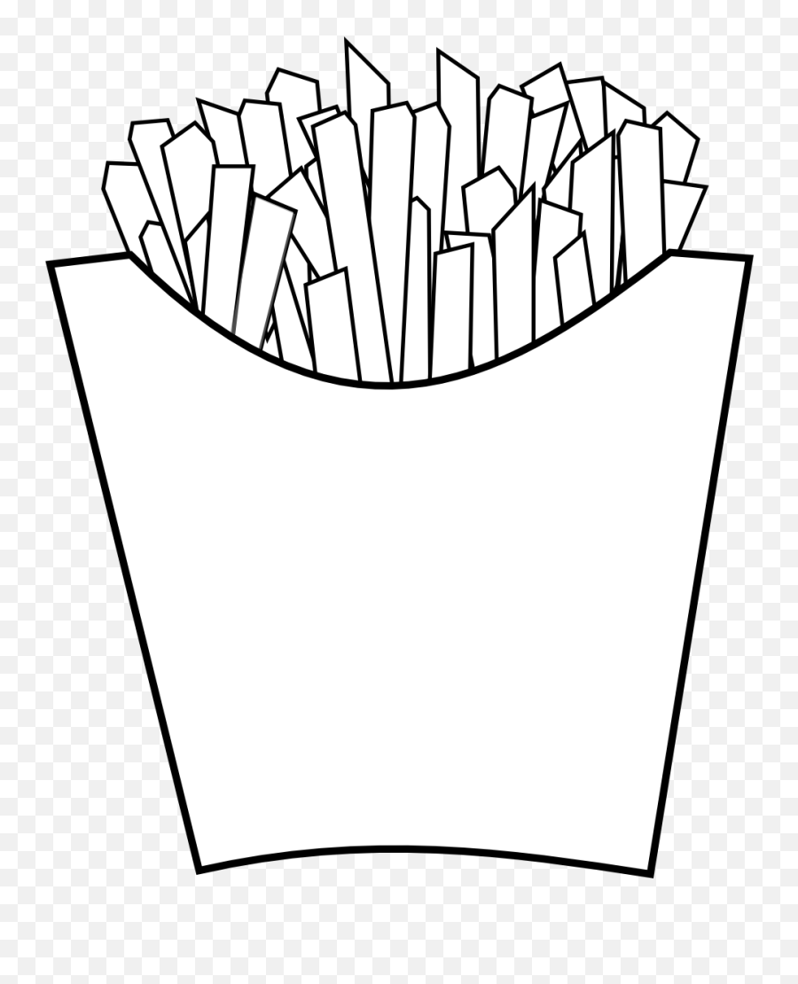 Free French Fries Clipart Black And White Download Free - Outline Fries Clipart Black And White Emoji,Fries Emoji Png