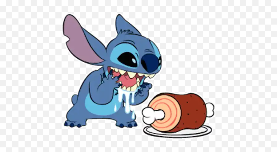 Sticker Maker - Stitch Sticker De Stitch Comiendo Emoji,Emoticon Estresado