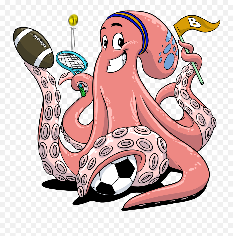 Sports Day Concept - Illustration Clipart Full Size Common Octopus Emoji,Emotion Sport Club