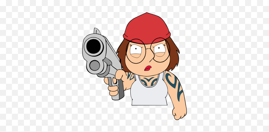 Gtsport - Meg Griffin Spanked Emoji,Gun Blast Diamond Emoji