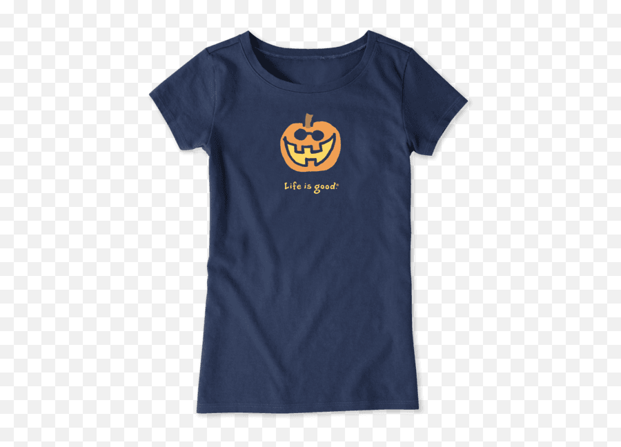 Sale Girlu0027s Jake O Lantern Vintage Crusher Tee Life Is - Short Sleeve Emoji,Girl Emoji With Flower Crown