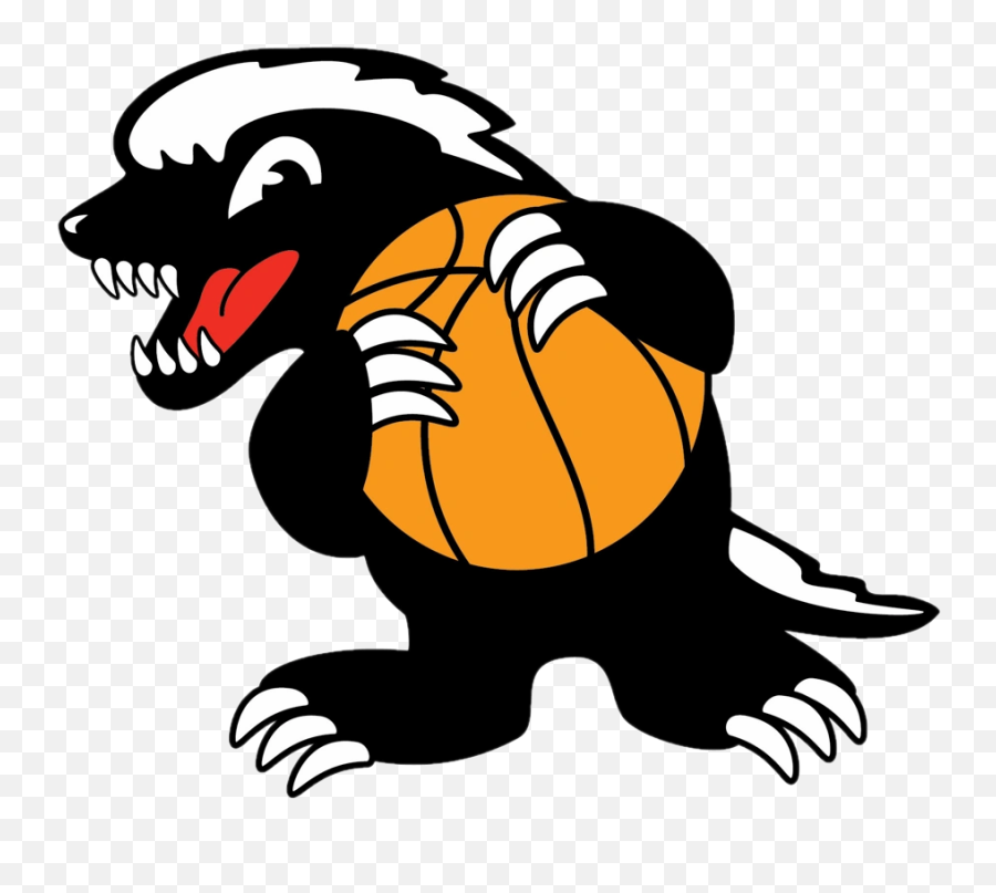 Honey Badger Basketball Clipart - Cartoon Logo Honey Badger Emoji,Honey Badger Emoji