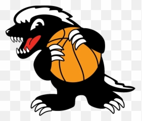 Honey Badger Basketball Clipart - Cartoon Logo Honey Badger Emoji,Honey Badger Emoji