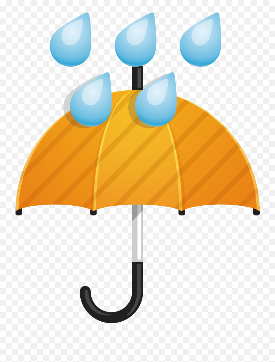 Umbrella Rain Clip Art - Cartoon Umbrella Raining Png Cartoon Umbrella With Rain Emoji,Umbrella Emoji