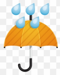 Umbrella Rain Clip Art - Cartoon Umbrella Raining Png Cartoon Umbrella With Rain Emoji,Umbrella Emoji