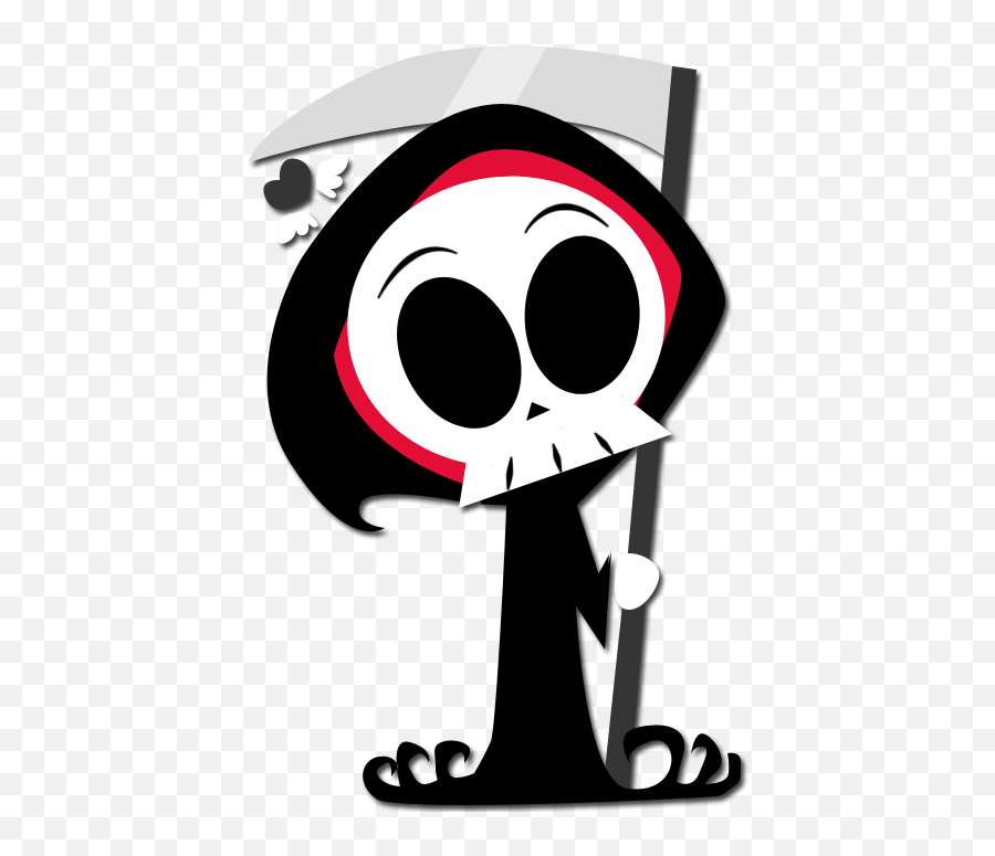 Cute Grim Reaper Png Transparent Png - Puro Hueso Dibujo Emoji,Grim Reaper Emoticon Facebook