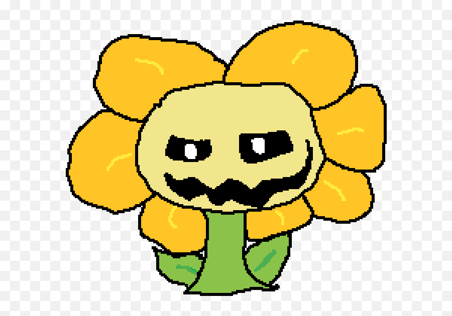 Flowey Doing Creepy Face - Clip Art Emoji,Flowey Emoticons