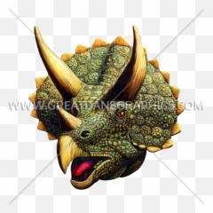 Triceratops Face Production Ready Artwork For T - Shirt Printing Triceratops Pictures Of Face Emoji,Emoticons Dinosaure Facebook