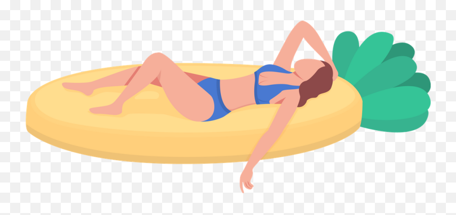 Top 10 Summertime Illustrations - For Women Emoji,I Need A Emoticon In Pool Floating On A Raft Sunbathing