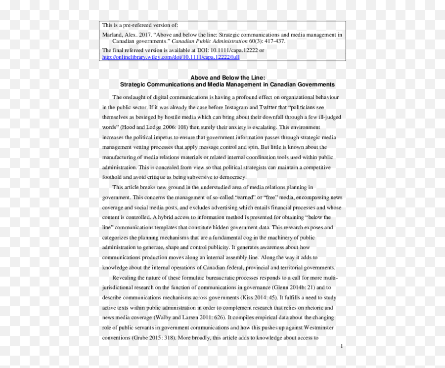 Pdf Above And Below The Line Strategic Communications And - Document Emoji,Lodge Black Emojis