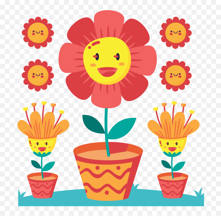 Smiles - Inredflowers Flower Wall Decal Flowerpot Emoji,Sunflower Emoji