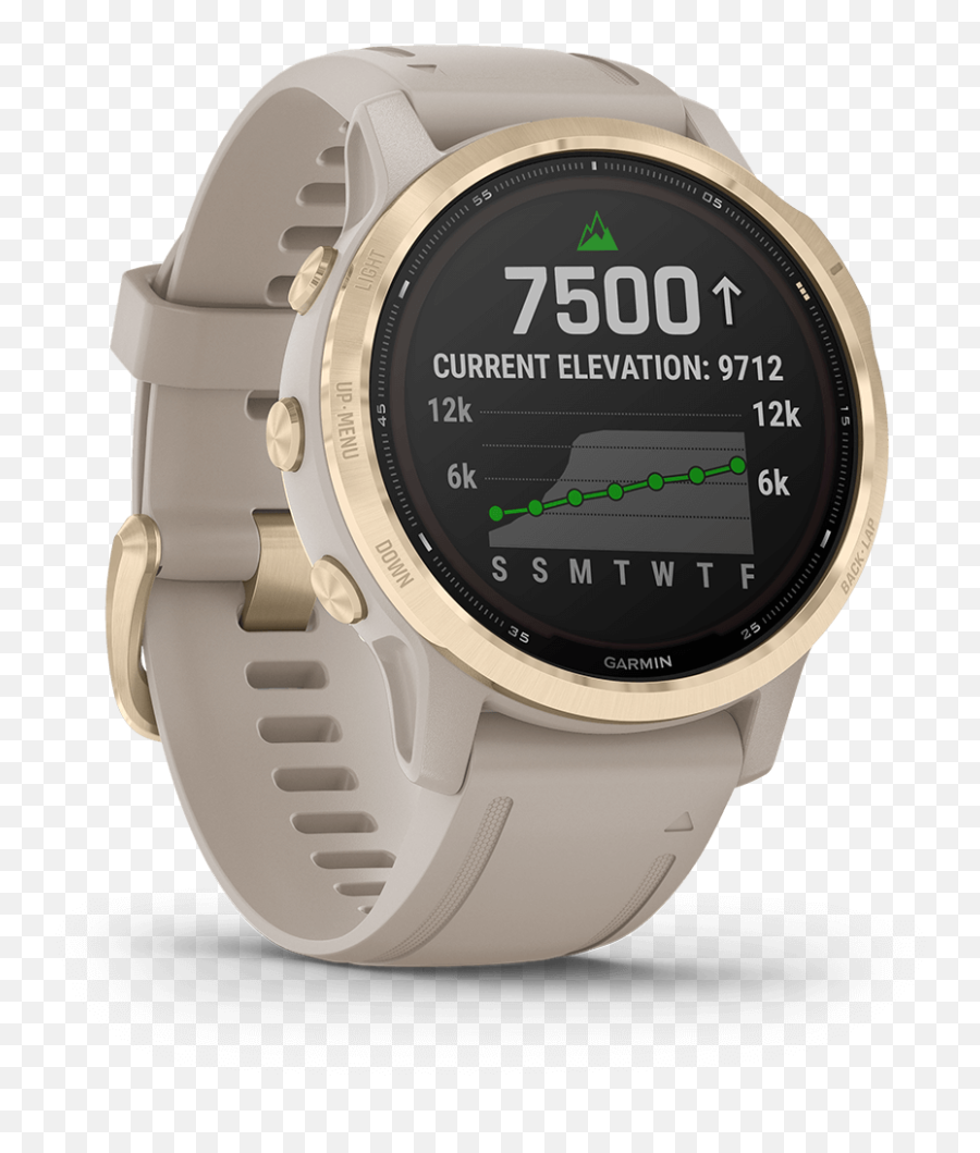 Fnix 6s Pro Solar Wearables Products Garmin - Garmin Fenix 6s Solar Gold Emoji,Wave Chek Emojis