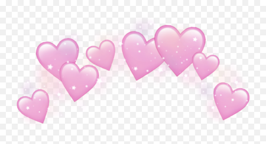 Heart Crown Pink Baby Cute Kawaii Emoji Heartcrown - Pink Heart Emoji Crown,Double Pink Heart Emoji