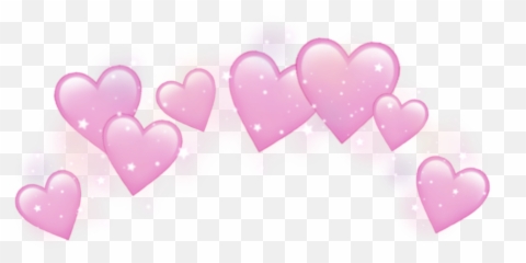 Heart Crown Pink Baby Cute Kawaii Emoji Heartcrown - Pink Heart Emoji Crown,Double Pink Heart Emoji