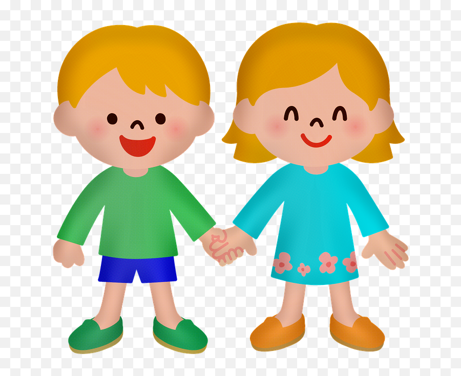 Boy And Girl Holding Hands Children - Dievca A Chlapec Obrazok Emoji,Girl Friends Guy Friends Emotions
