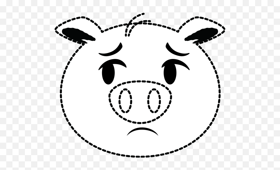 Cute Pig Emoji Kawaii - Canva,Pig Kawaaii Emoticon