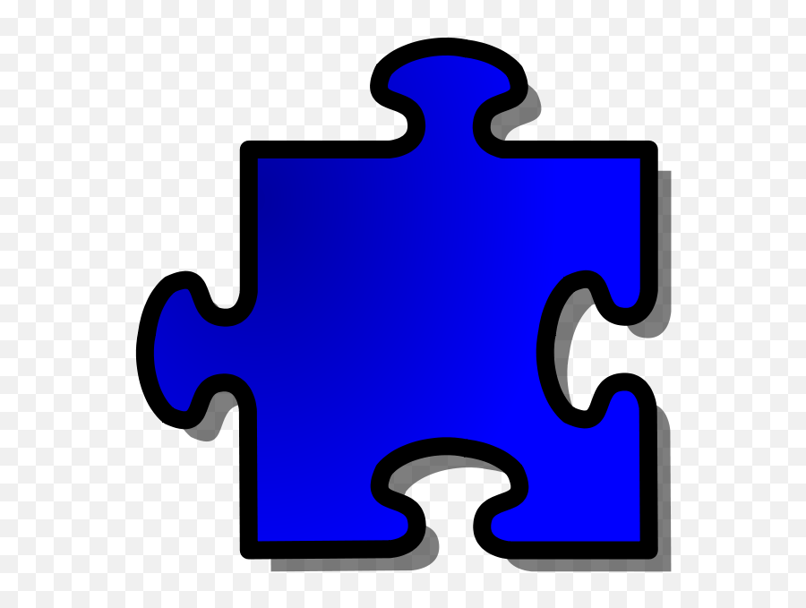Free Vector Blue Jigsaw Piece Clip Art - Vector Image Jigsaw Puzzle Piece Outline Emoji,Jigsaw Emoji