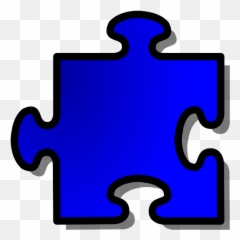 Free Vector Blue Jigsaw Piece Clip Art - Vector Image Jigsaw Puzzle Piece Outline Emoji,Jigsaw Emoji