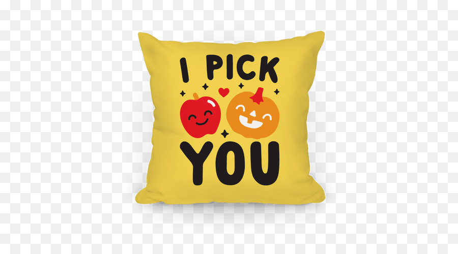 I Pick You Apple U0026 Pumpkin Pillows Lookhuman Emoji,Piumpkin Facebook Emoticon