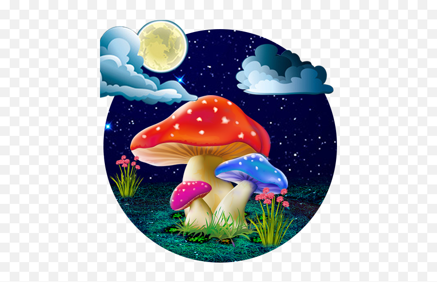 Radiant Red Mushroom Livewallpaper - Anubis Emoji,Skull Mushroom Emoji