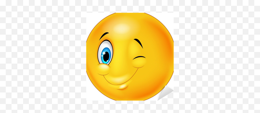 Sticker Heureux Smiley Emoticon Avec Les Yeux Clignotant U2022 Pixers - Nous Vivons Pour Changer Happy Emoji,Aura Kingdom Emoticons