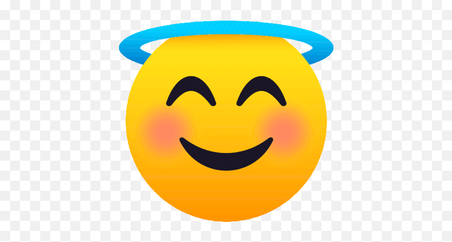 Smiling Face With Halo Joypixels Gif - Smilingfacewithhalo Joypixels Halo Discover U0026 Share Gifs Happy Face Sticker Emoji,Prayers Emoji