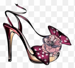 Heels Highheel Ladies Shoe Flower - Sandália Com Flores Desenho Emoji,High Heel Shoe Emoji