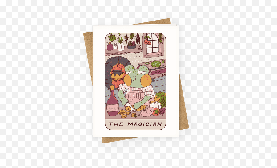 Retro Greeting Cards Lookhuman - Magician Tarot Card Aesthetic Emoji,Tarot Card Emoji