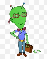 Hipster Alien Clipart Free Download Transparent Png - Extraterrestrial Life Emoji,Emoticons Green Antenna