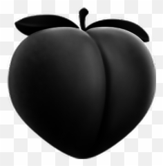 Sticker - Black Peach Emoji Png,Peach Emoji Png