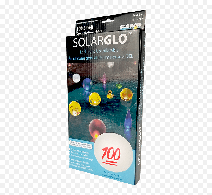 Solarglo Solar Light Floating Emoji Hundred Percent Emoji - Dot,100 Emoji Png