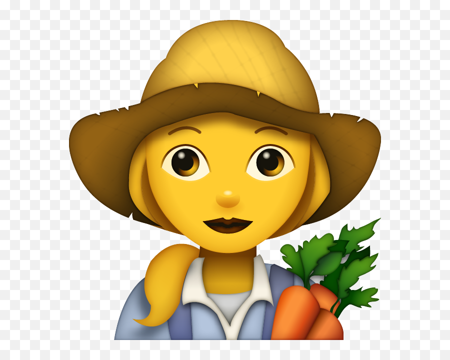 Farmer Emoji - Woman Emoji Cool Emoji Cute Emoji Farmer Emoji Png,Woman Emoji