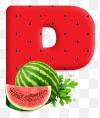 L U0026 N - Food Oh My Alfabetos Melancia Letra D Blindados Por Deus Emoji,Red Cube Apple Emoji Letter B