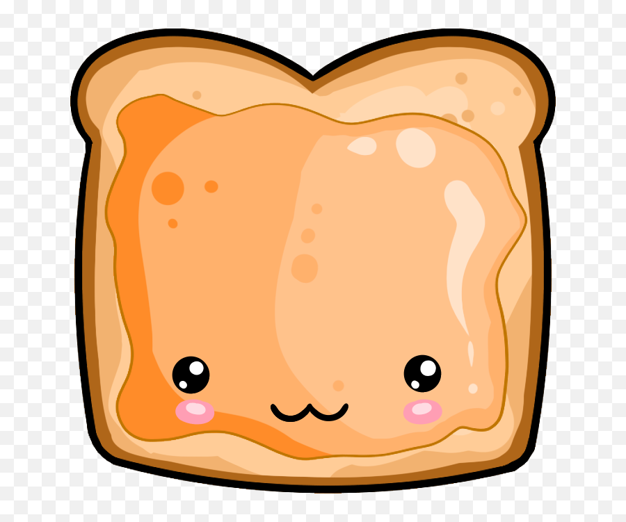 Toast Marmalade - Jam Clipart Full Size Clipart 3796886 Cartoon Toast And Marmalade Emoji,Kawaii Emoticon Dividers