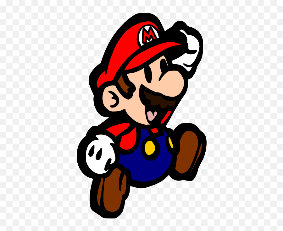Mario Valentine Crayon Card Svg File - Paper Mario Jumping Transparent Emoji,Mario Emotion Face