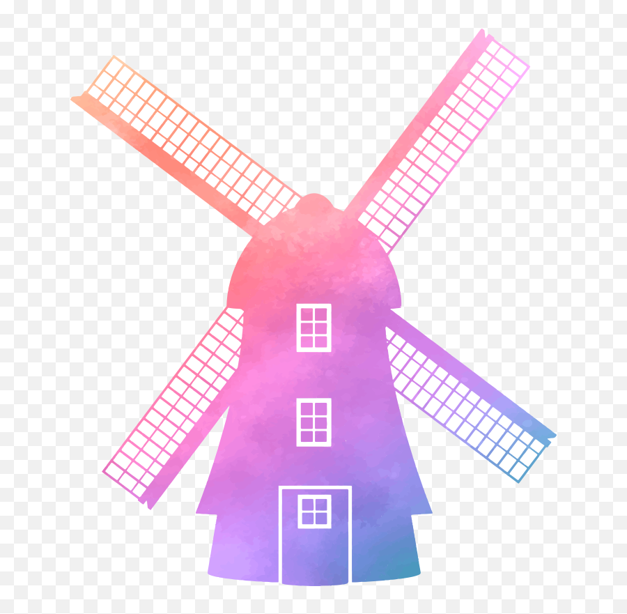 Windmill Illustration Sticker - Vertical Emoji,Windmill Emoji