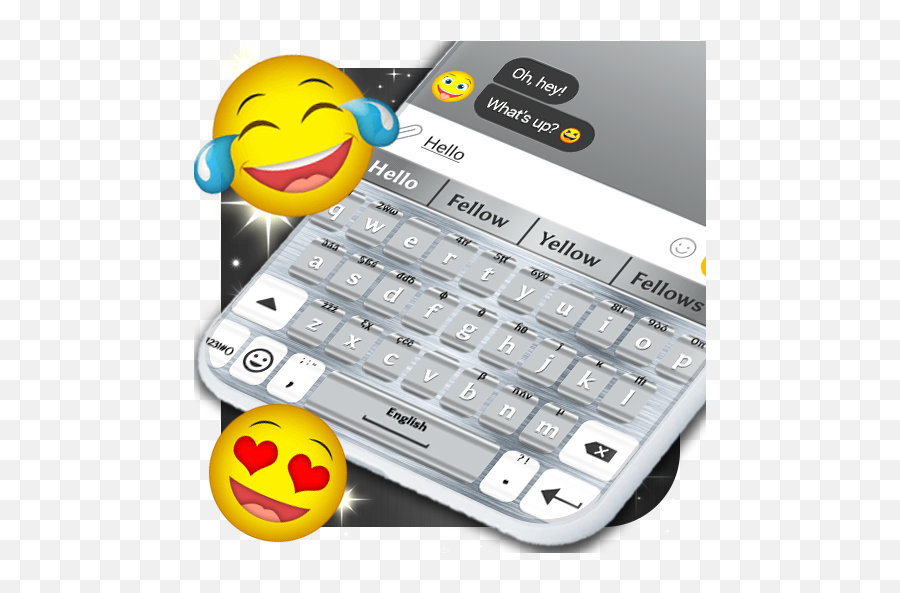 Silver Keyboard Theme 102 Apk Download - Silverglitter Smartphone Emoji,Samsung Galaxy Core Prime Emojis