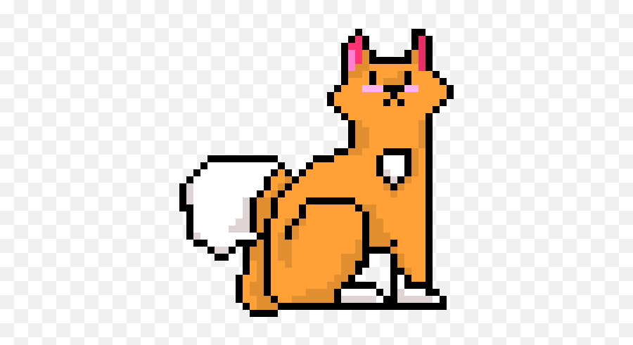 Cute Orange Cat Pixel Art Maker Emoji,Cuteorange Kitty Emoticons