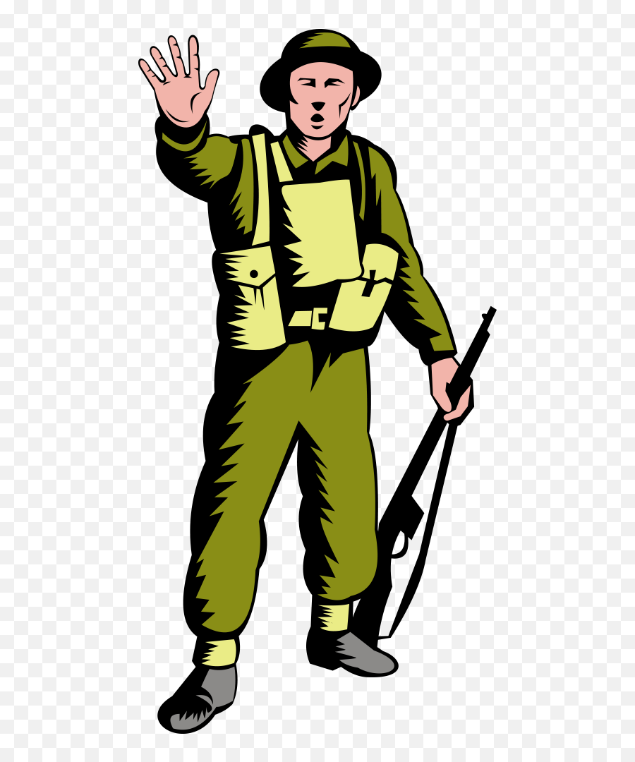 Janitor Clipart Male - Soldados Levantando La Mano Png Emoji,Ropa De Emojis De Mujer